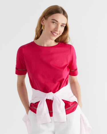 Alexa Merc Tee in BRIGHT PINK