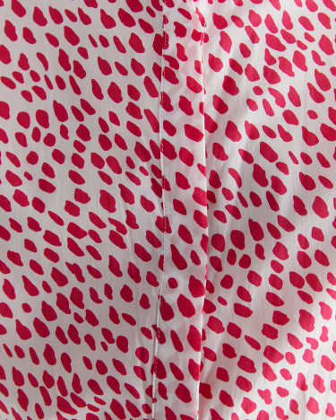 Dashed Lily Voile Short Sleeve Shirt in PINK/WHITE