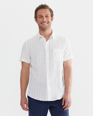 Cotterhill Tapered Shirt in WHITE