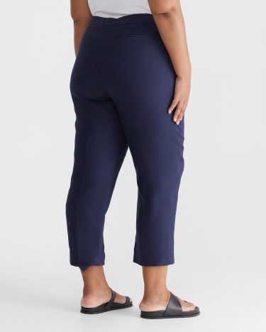 Freya Linen Pant in NAVY