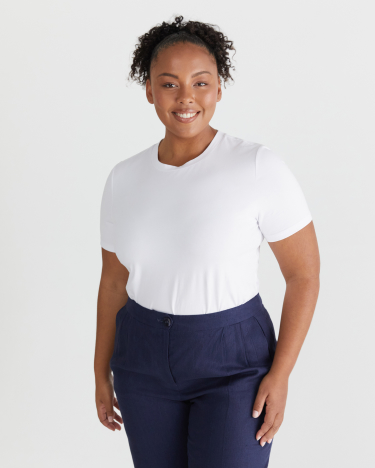 Freya Linen Pant in NAVY
