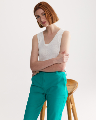 Laura Relaxed Chino in TURQUOISE