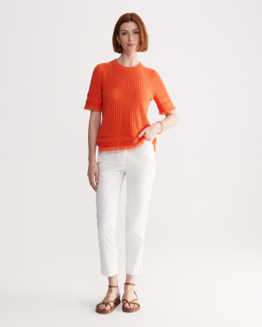 Cynthia Fringe Knit in MELON