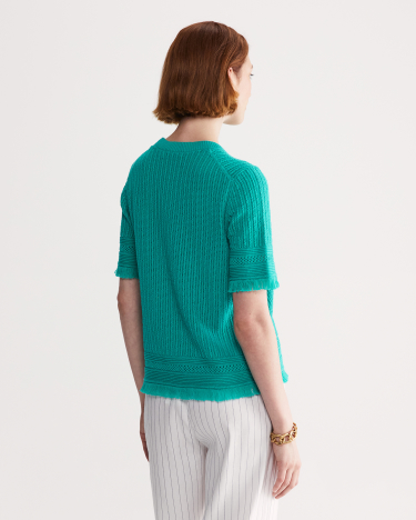 Cynthia Fringe Knit in TURQUOISE