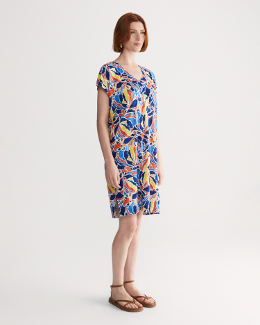Cleo Linen Dress in MULTI