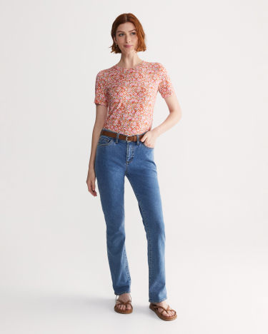 John Liberty Magic Tee in RED MULTI