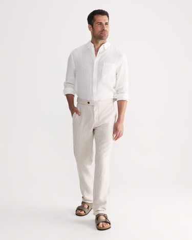 Greenwell Linen Pant in STONE