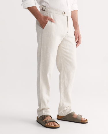 Greenwell Linen Pant in STONE