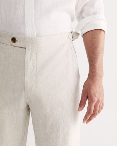 Greenwell Linen Pant in STONE
