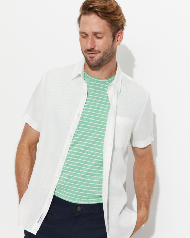 Stripe Melange Tee in JUNGLE