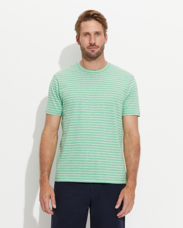 Stripe Melange Tee in JUNGLE