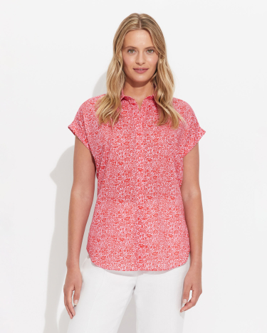Poppy Liberty Shirt in RED MULTI