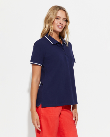 Jodie Pique Polo in NAVY