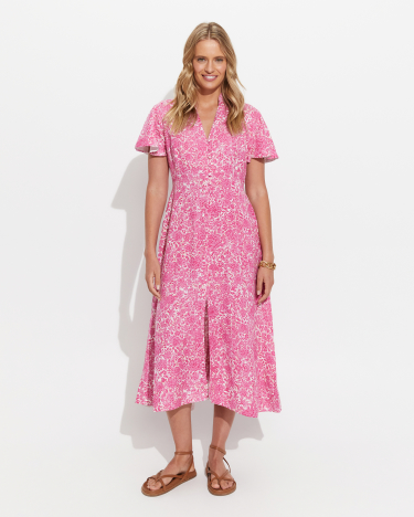 Fivel Fit And Flare Dress in PINK MULTI
