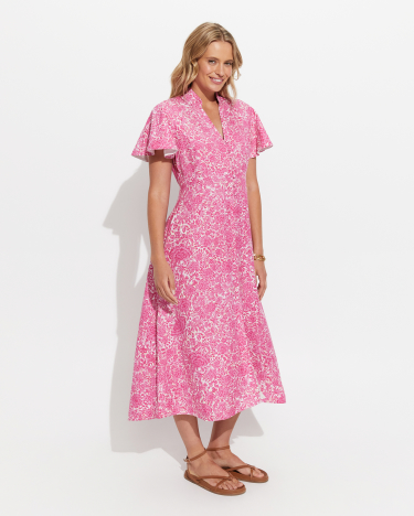 Fivel Fit And Flare Dress in PINK MULTI