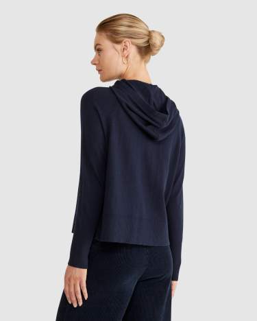 Cher Relaxed Hoodie in NAVY