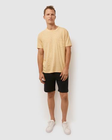 Yarn Dyed Cotton Linen Tee in SUNSHINE