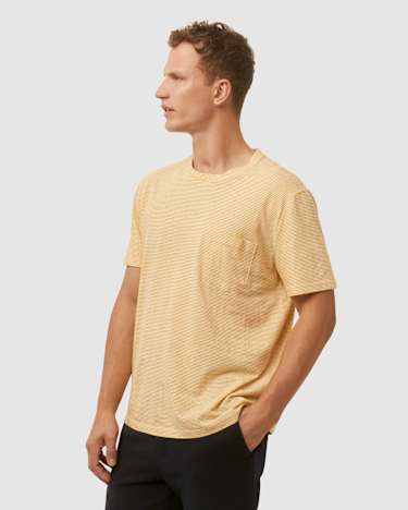 Yarn Dyed Cotton Linen Tee in SUNSHINE