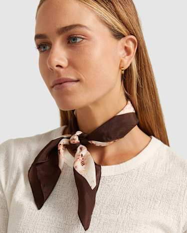 Myra Silk Scarf in PINK MULTI