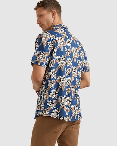 Wright Short Sleeve Regular Shirt in BLUE MULTI