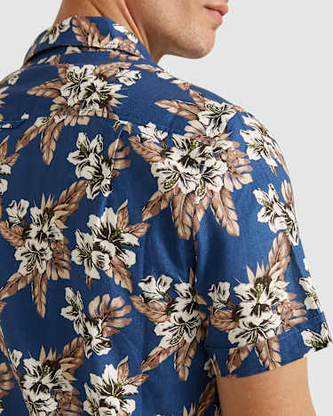 Wright Short Sleeve Regular Shirt in BLUE MULTI