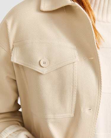 Allyson Overshirt Jacket in BEIGE