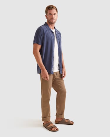 Sellick Short Sleeve Shirt in FRENCH NAVY