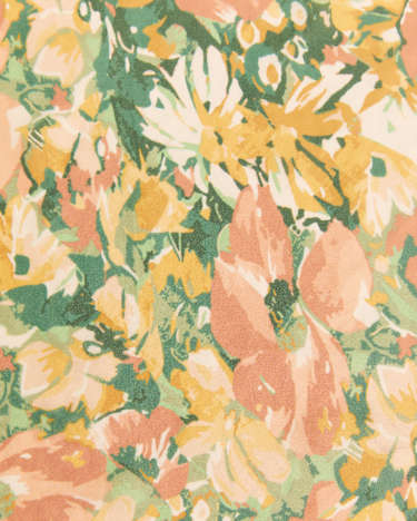 Flora Square Silk Scarf in PINK MULTI