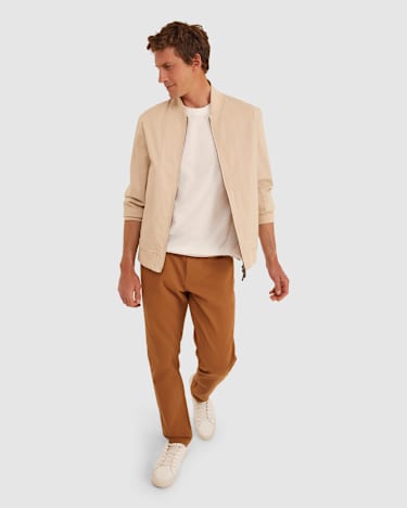 Tapered Bedford Jean in ALMOND