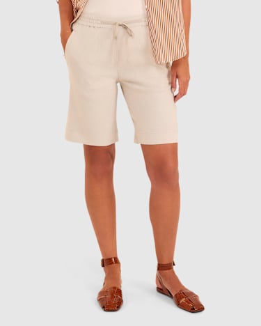 Rosa Linen Short in NATURAL