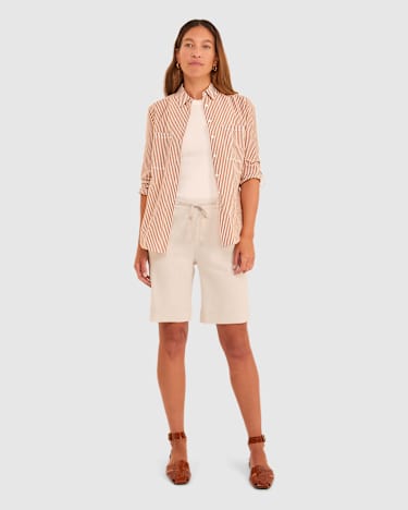 Rosa Linen Short in NATURAL