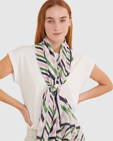 Lexi Cotton Silk Sarong in GREEN