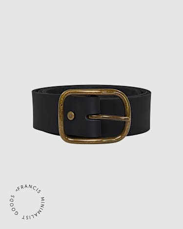 IEFrancis Leather Belt in BLACK