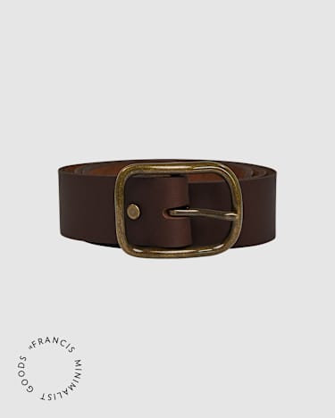 IEFrancis Leather Belt in CHOCOLATE