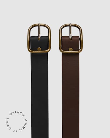 IEFrancis Leather Belt in CHOCOLATE