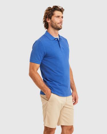 Pique Polo in DELFT BLUE