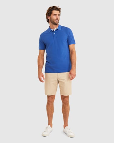 Pique Polo in DELFT BLUE