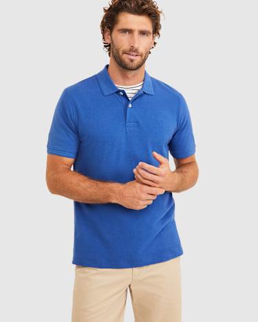 Pique Polo in DELFT BLUE