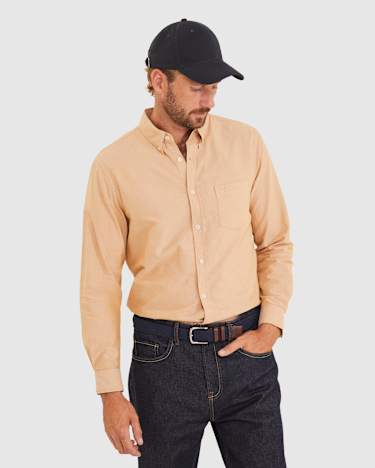 Oxford Long Sleeve Shirt in DIJON