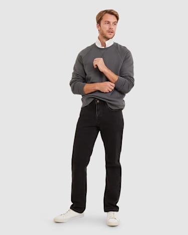 Grayson Straight Jean in WASHED BLACK