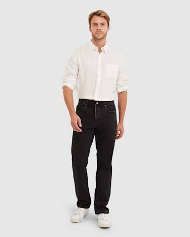 Grayson Straight Jean in WASHED BLACK