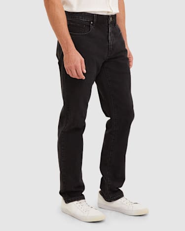 Grayson Straight Jean in WASHED BLACK