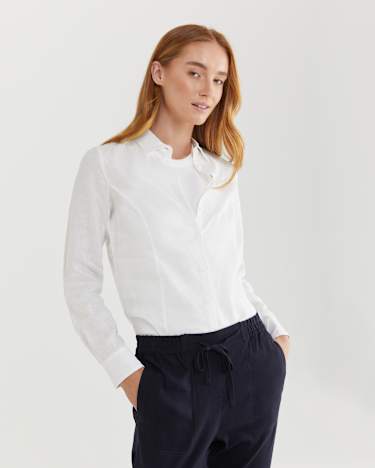 Daisy Linen Shirt in WHITE