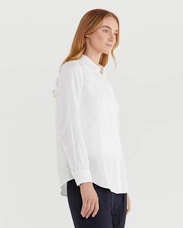 Daisy Linen Shirt in WHITE