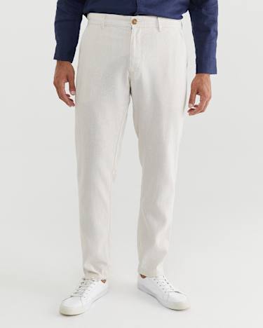 Linen Cotton Chino in HESSIAN
