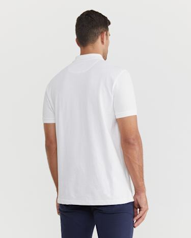 Pique Polo in WHITE