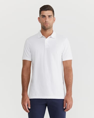 Pique Polo in WHITE
