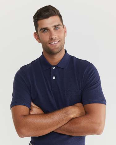 Pique Polo Melange in INK MELANGE
