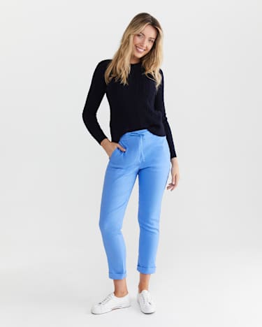 Rosa Linen Pant in MOROCCAN BLUE