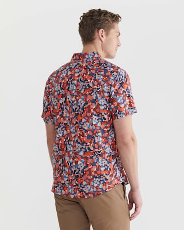 Alpha Tapered Shirt in RED MULTI